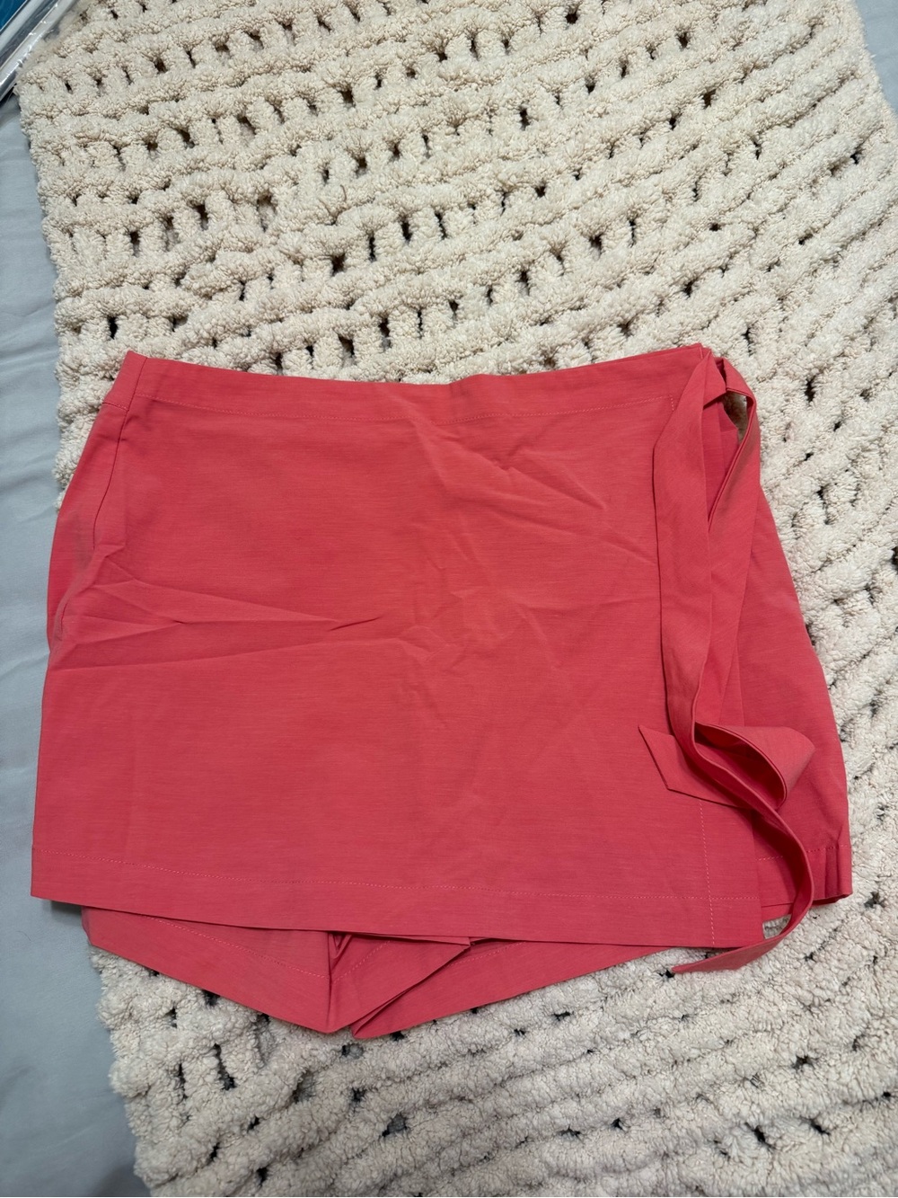Southern Tide Coral Pink Wrap Skort with Side Tie